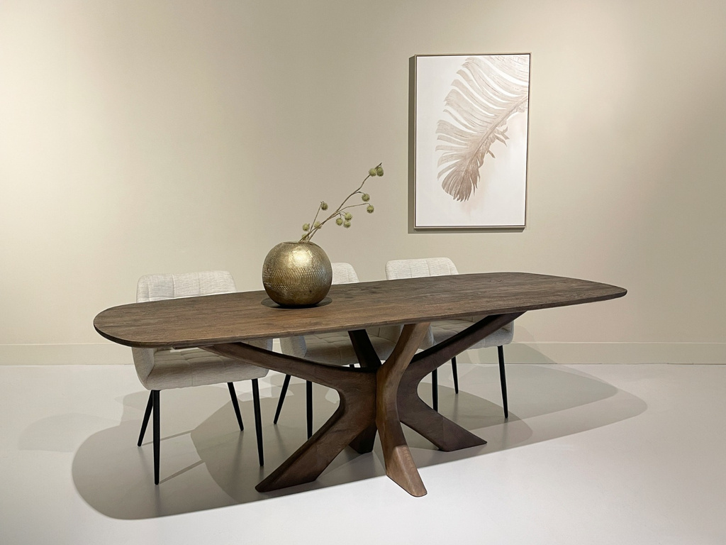 Brix Brix Eetkamertafel Hout Montreaux Bruin 220x100x76cm