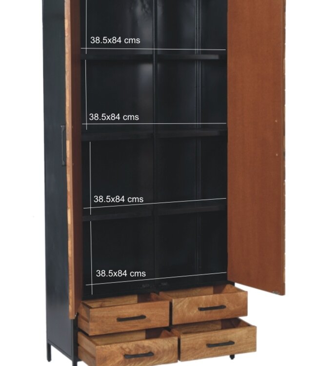 Livingfurn Brooklyn 2 lade Kast 200x90x40 cm