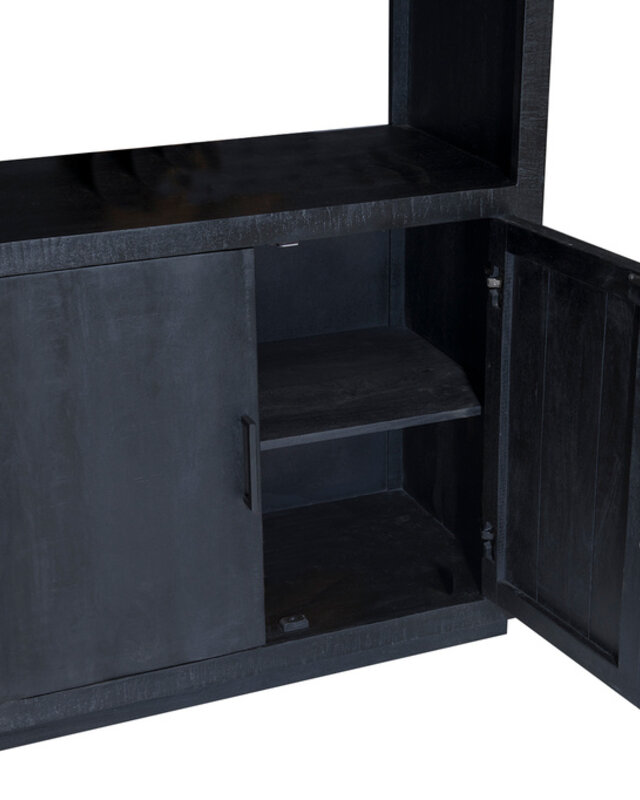Livingfurn Jaxx Vakkenkast Zwart 230x145x50 cm