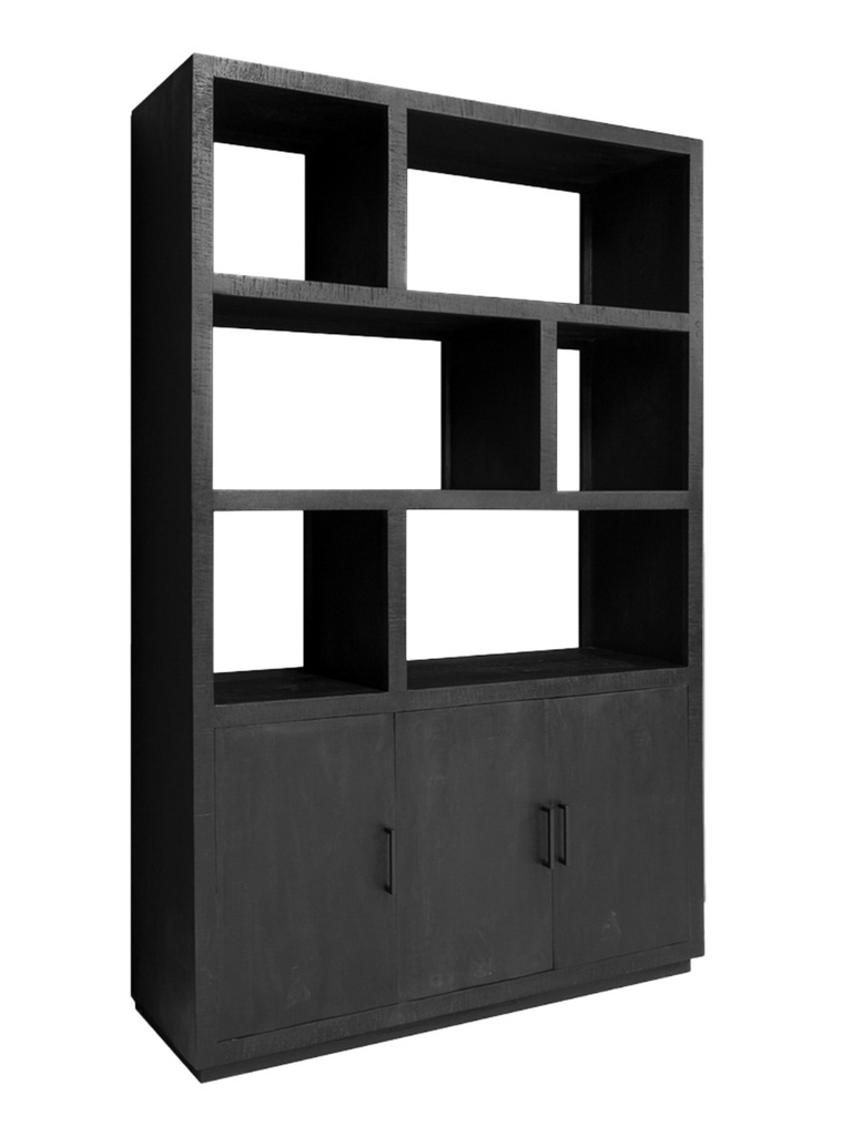 Livingfurn Jaxx Vakkenkast Zwart 230x145x50 cm