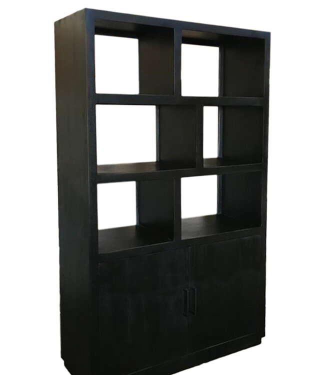 Livingfurn Jaxx Vakkenkast Zwart 200x120x45 cm