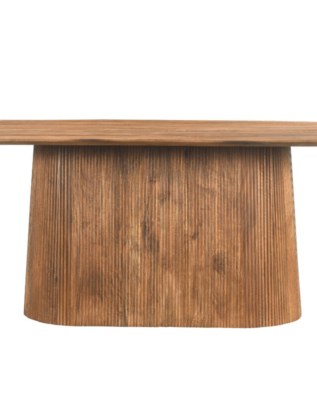Livingfurn Salvator Eetkamertafel Organisch Ovaal Bruin 200x110x76cm