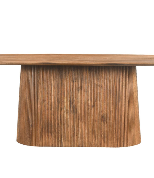 Livingfurn Salvator Eetkamertafel Organisch Ovaal Bruin 200x110x76cm