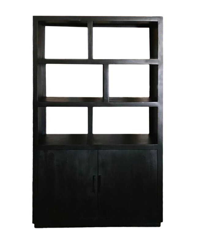 Livingfurn Jaxx Vakkenkast Zwart 200x120x45 cm