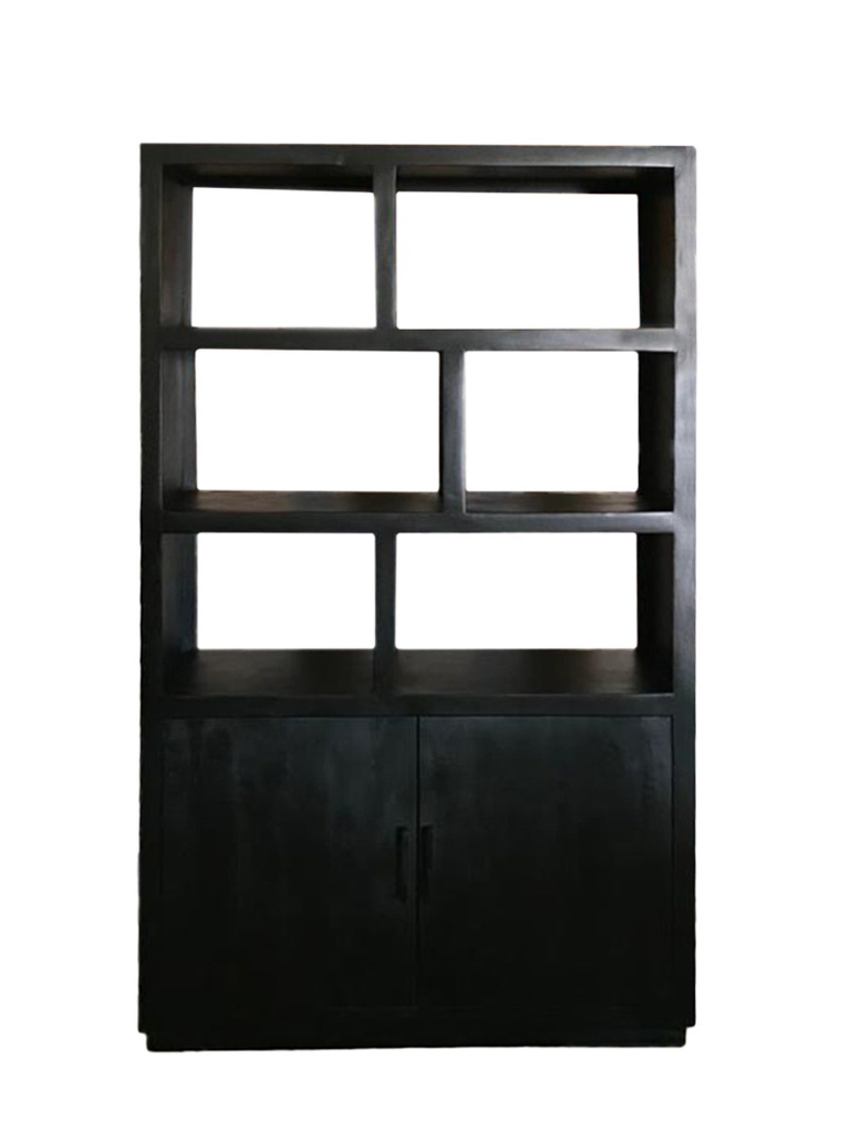 Livingfurn Jaxx Vakkenkast Zwart 200x120x45 cm