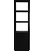 Livingfurn Jaxx Vakkenkast Zwart 3-Vaks 1-Deur 200x60x45cm