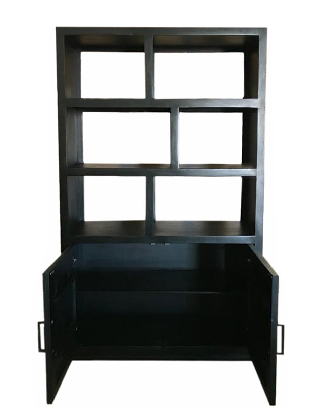 Livingfurn Jaxx Vakkenkast Zwart 200x120x45 cm