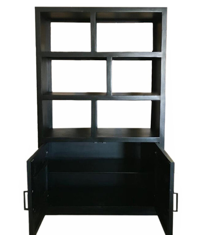 Livingfurn Jaxx Vakkenkast Zwart 200x120x45 cm