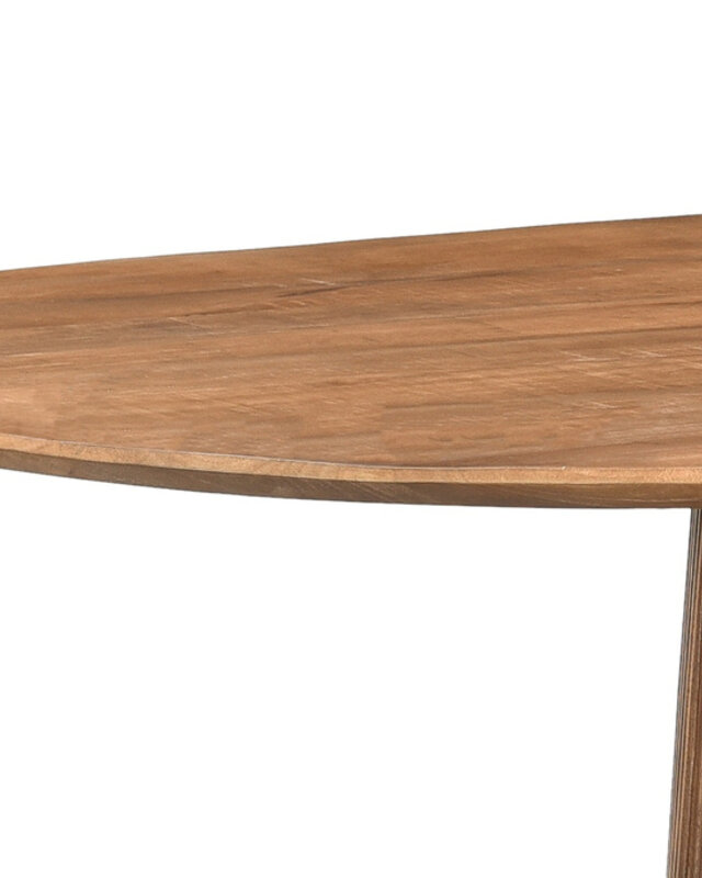 Livingfurn Salvator Eetkamertafel Organisch Ovaal Bruin 200x110x76cm