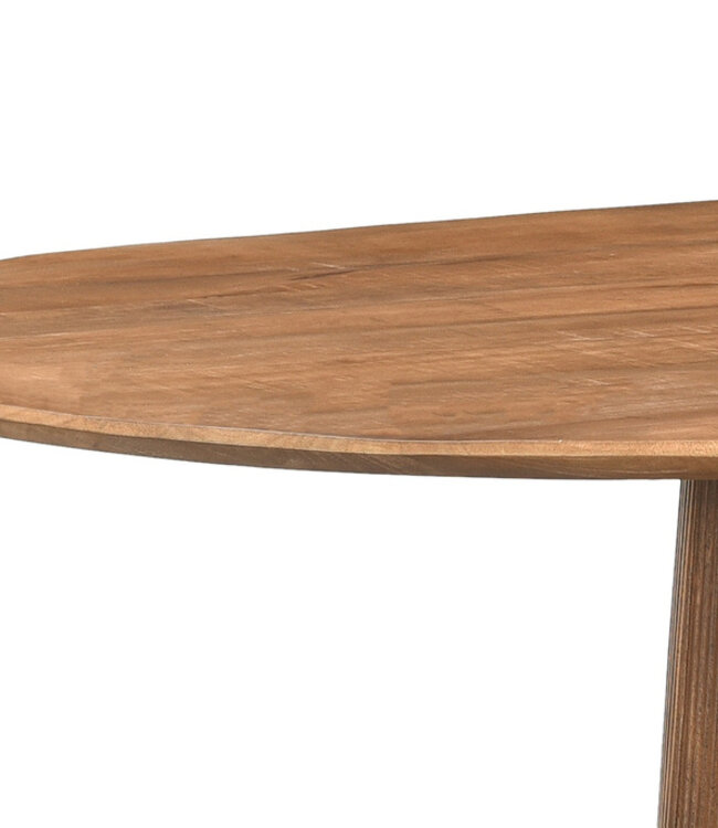 Livingfurn Salvator Eetkamertafel Organisch Ovaal Bruin 200x110x76cm