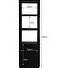 Livingfurn Jaxx Vakkenkast Zwart 3-Vaks 1-Deur 200x60x45cm