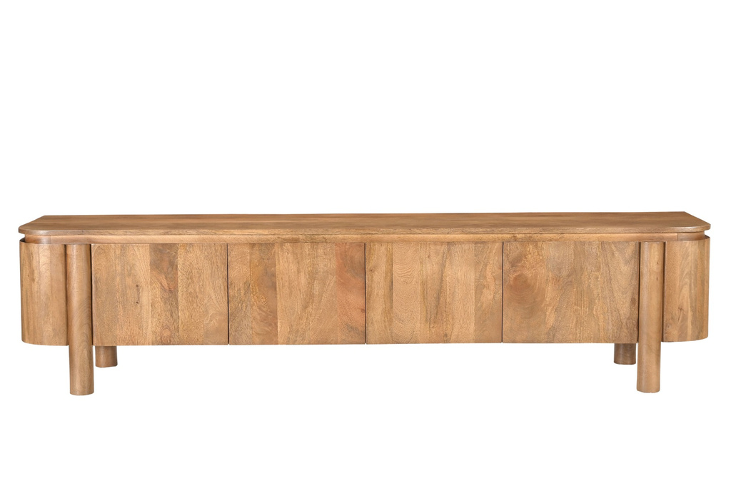 Livingfurn Salano Tv-Meubel 3-Deurs Bruin 210x50x43 cm