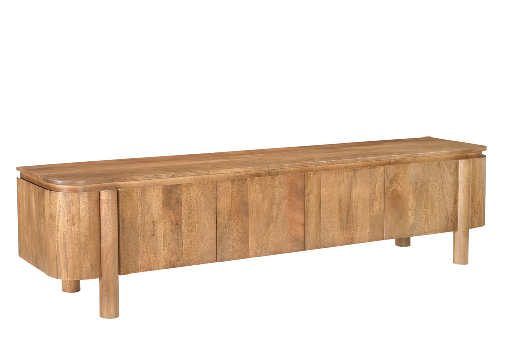 Livingfurn Salano Tv-Meubel 3-Deurs Bruin 210x50x43 cm