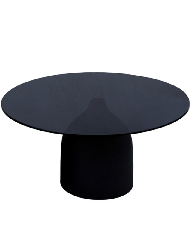 Brix Isa Rookglas Salontafel Rond Zwart 70x36x70 cm
