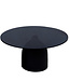 Brix Isa Rookglas Salontafel Rond Zwart 70x36x70 cm