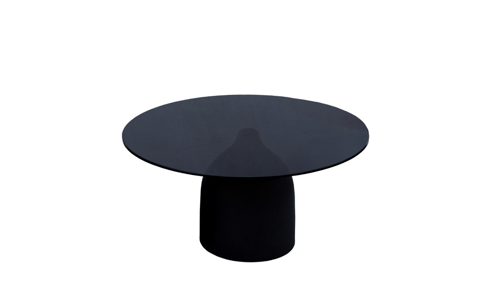 Brix Isa Rookglas Salontafel Rond Zwart 70x36x70 cm