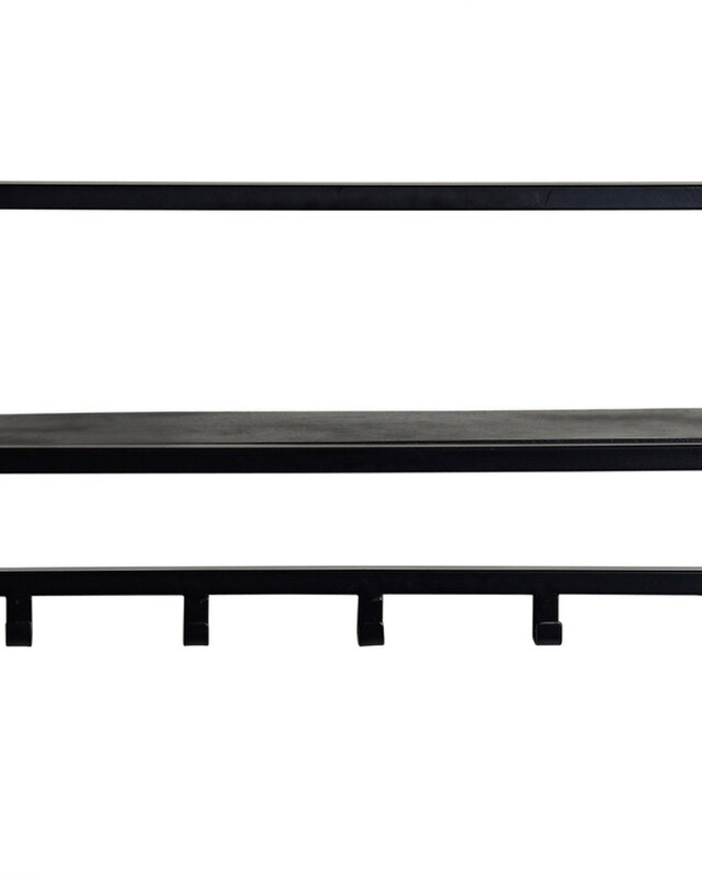 Brix Kapstok Bono Zwart Metaal 70x32x17 Cm