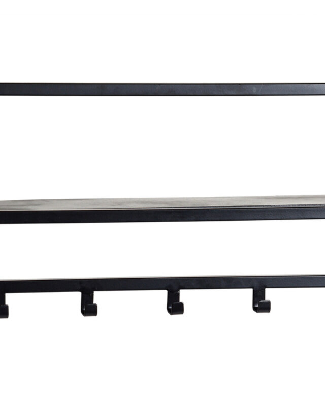Brix Kapstok Bono Zwart Metaal 70x32x17 Cm