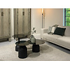 Isa Rookglas Salontafel Rond Zwart 70x36x70 cm