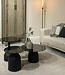 Brix Isa Rookglas Salontafel Rond Zwart 70x36x70 cm