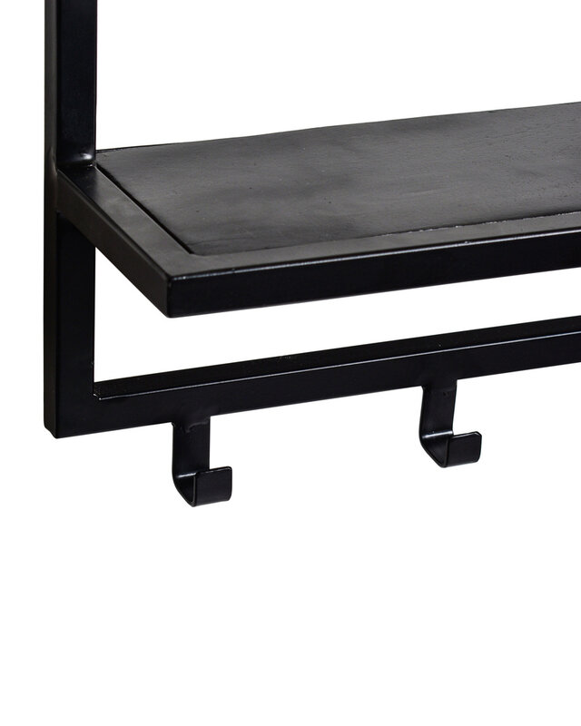 Brix Kapstok Bono Zwart Metaal 70x32x17 Cm
