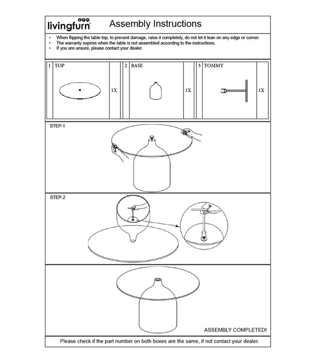 Brix Isa Rookglas Salontafel Rond Zwart 70x36x70 cm