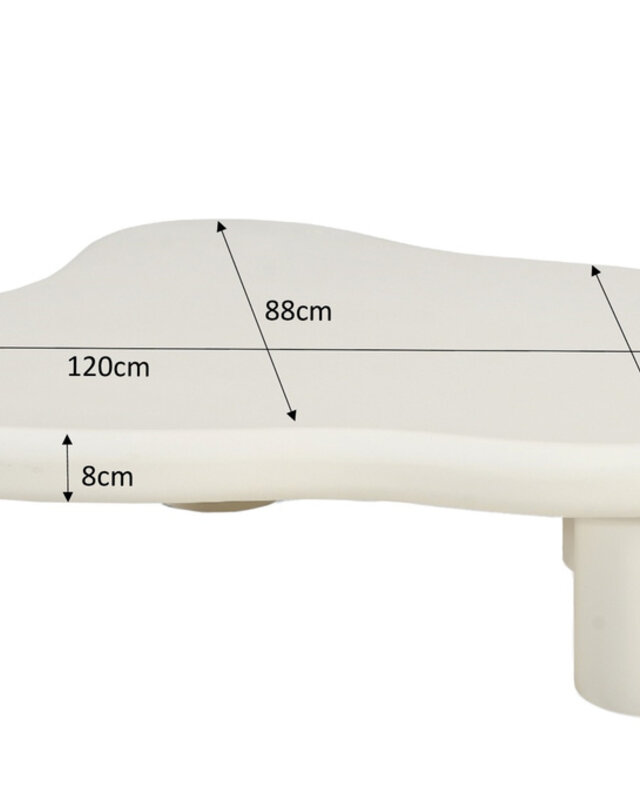 Brix Brix Salontafel Beton Cir? Organisch 120x88x30 Cm