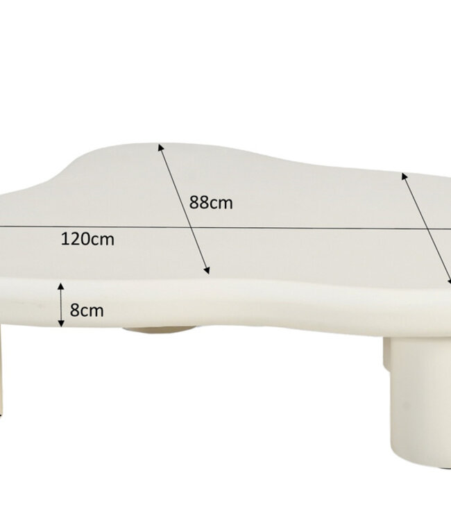 Brix Brix Salontafel Beton Cir? Organisch 120x88x30 Cm