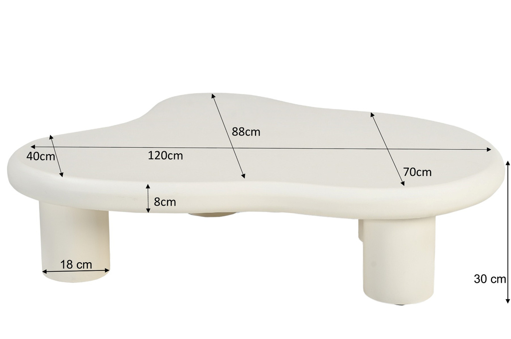 Brix Brix Salontafel Beton Cir? Organisch 120x88x30 Cm
