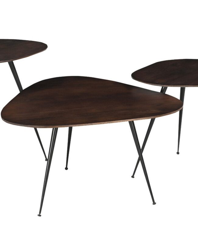 Brix Brix Loua Brown Tafel Setje Van 3 Stuks