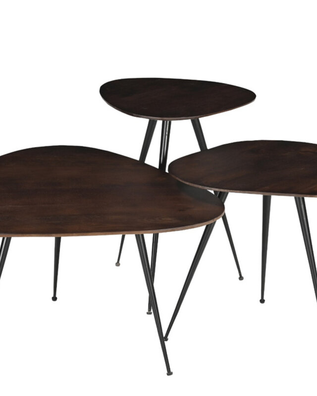 Brix Brix Loua Brown Tafel Setje Van 3 Stuks