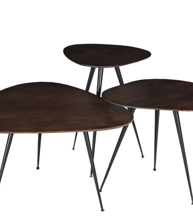 Brix Brix Loua Brown Tafel Setje Van 3 Stuks