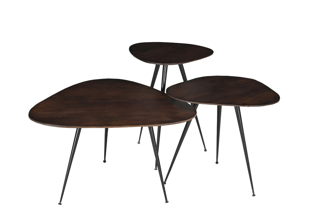 Brix Brix Loua Brown Tafel Setje Van 3 Stuks