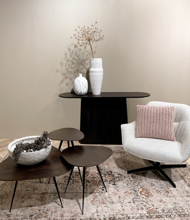 Brix Brix Loua Brown Tafel Setje Van 3 Stuks