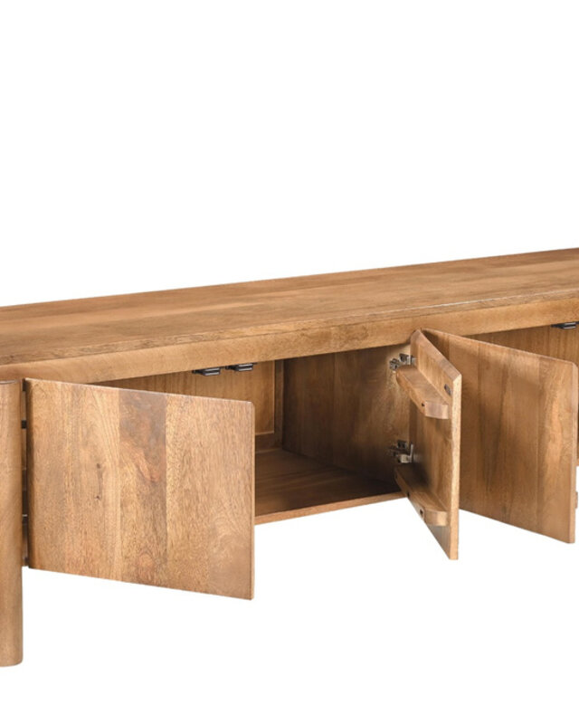 Livingfurn Salano Tv-Meubel 3-Deurs Bruin 210x50x43 cm