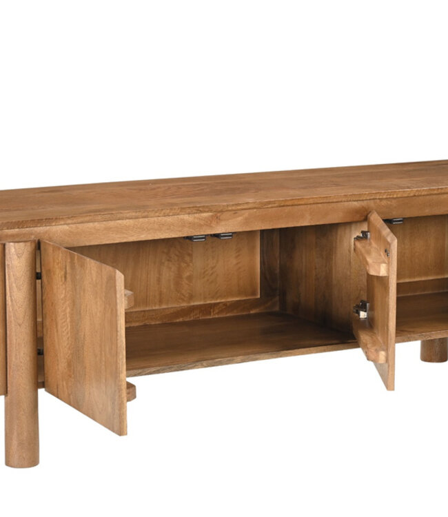 Livingfurn Salano Tv-Meubel Bruin 3-Deurs 170x50x40 cm