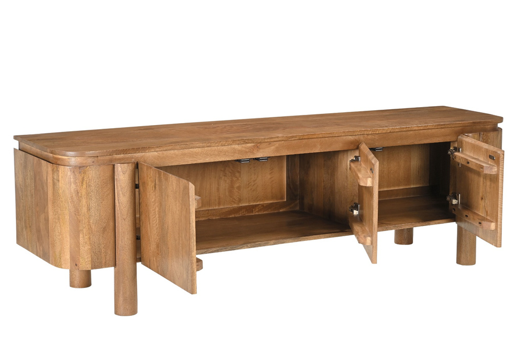 Livingfurn Salano Tv-Meubel Bruin 3-Deurs 170x50x40 cm
