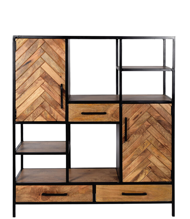 Livingfurn Brooklyn Vakkenkast Bruin 140x120x40 cm