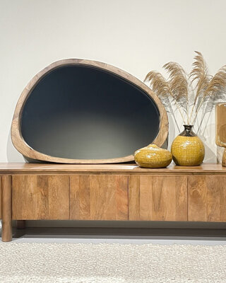 Livingfurn Salano Tv-Meubel 3-Deurs Bruin 210x50x43 cm
