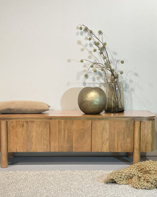 Livingfurn Salano Tv-Meubel Bruin 3-Deurs 170x50x40 cm