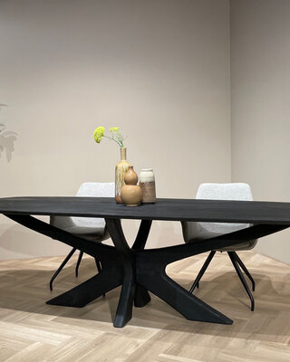 Brix Montreaux Eetkamertafel Zwart H76xB250xD105 cm