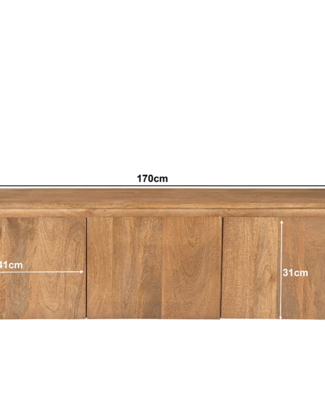 Livingfurn Salano Tv-Meubel Bruin 3-Deurs 170x50x40 cm