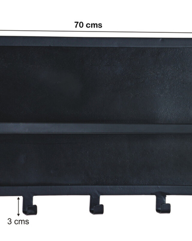 Brix Kapstok Caro Metaal 70x37x17 Cm Zwart