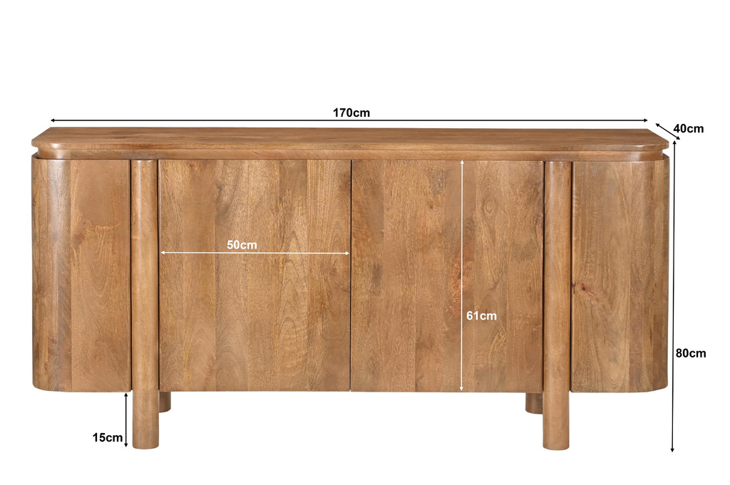 Livingfurn Salano Tv-Meubel Organisch 170x80x40 cm