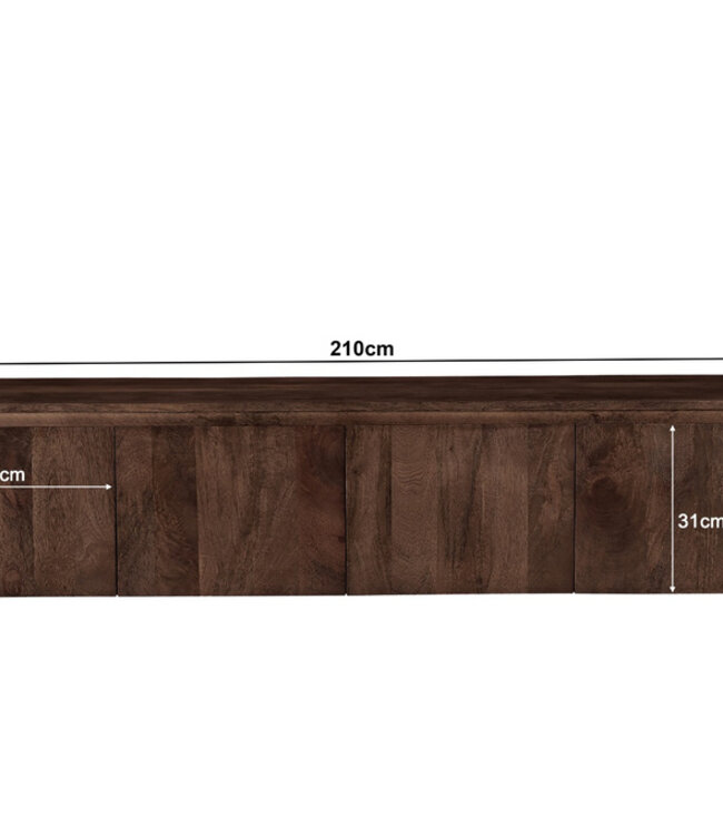 Livingfurn Salano Tv-Meubel Brown 210 x50 x 43 cm