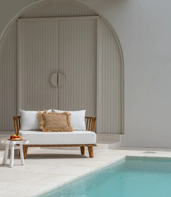 Bazar Bizar De organische bijzettafel - Natuurlijk Wit - 40x45x45 cm