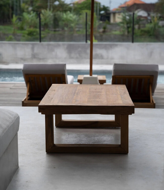 Bazar Bizar De gerecyclede teak salontafel - Natuurlijk