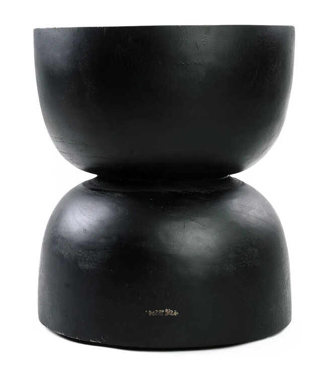 Bazar Bizar De Karbun Kruk - Zwart Natuurlijk - 45x40x40 cm