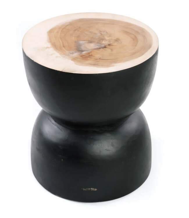 Bazar Bizar De Karbun Kruk - Zwart Natuurlijk - 45x40x40 cm