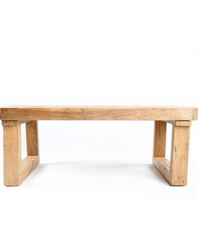 Bazar Bizar De gerecyclede teak salontafel - Natuurlijk